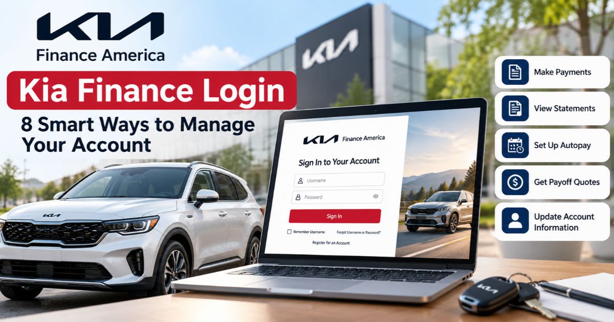 Kia Finance Login guide for payments Autopay statements and account management