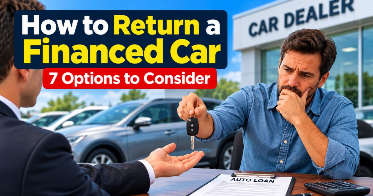 Return a financed car - 7 options to consider