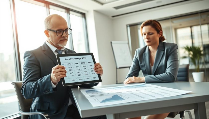 Annual percentage rate comparison for personal loan offers