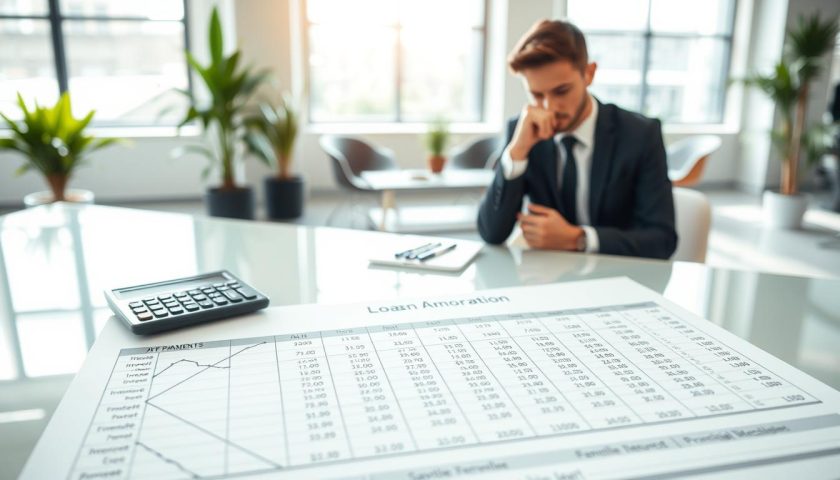 Loan amortization schedule for calculating car loan payoff savings